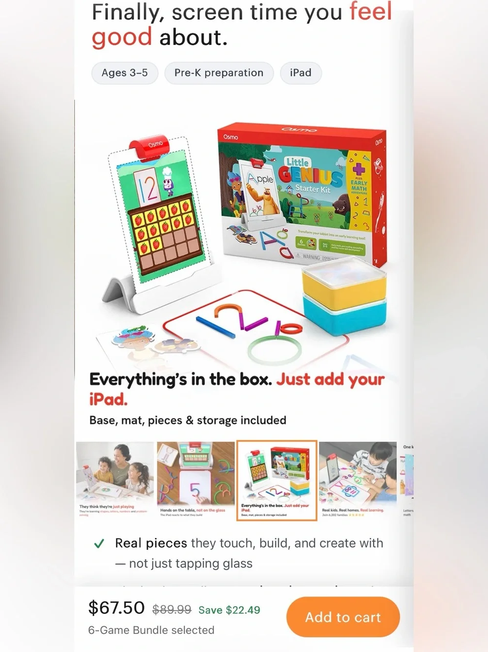 Osmo Meet the Little Genius Starter Kit + Early Math Adventure